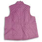 NWT Women Purple Sleeveless Mock Neck The Classic Quilted Vest Size 3XL image number 2