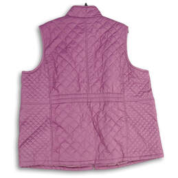 NWT Women Purple Sleeveless Mock Neck The Classic Quilted Vest Size 3XL alternative image