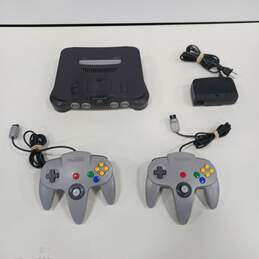 Vintage Nintendo 64 Console with Two Controllers