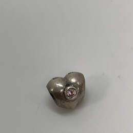 Designer Pandora 925 ALE Sterling Silver Cubic Zirconia Heart Beaded Charm alternative image