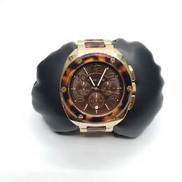 Michael Kors 44mm Michael Kors Tortoise Gold Tone 10ATM WR Unsex Watch 117g