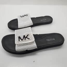 Michael Kors Women's Black and White Slide Sandals Size 6.5 alternative image