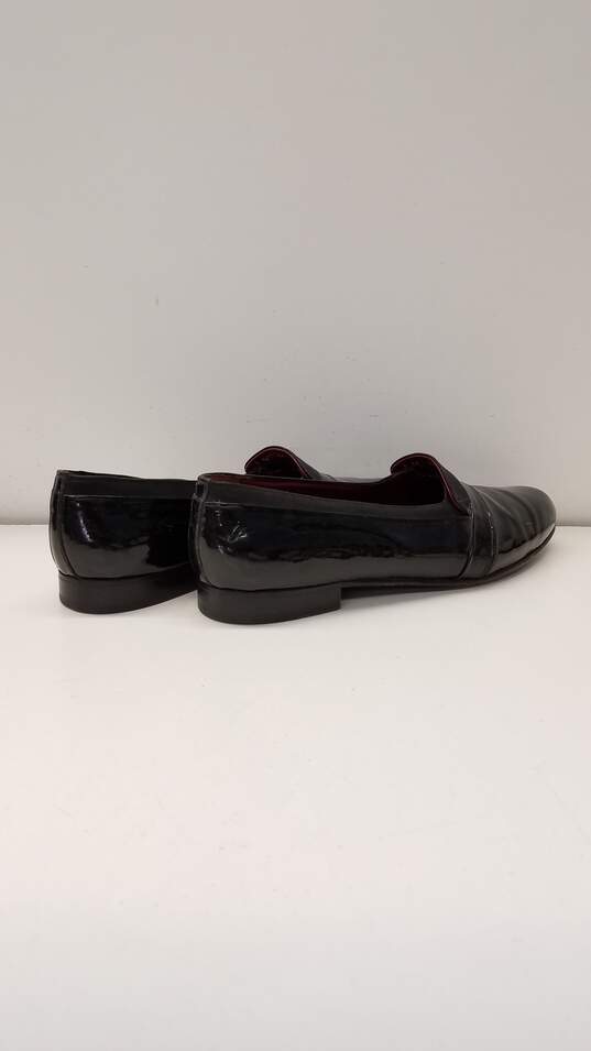 BALLY Italy Black Patent Leather Slip On Loafers Shoes Men's Size 12 M image number 4