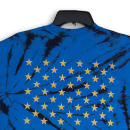Mens Blue Tie Dye USA Olympics XXXII Basketball Pullover T-Shirt Size L alternative image