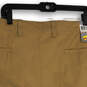 NWT Womens Tan Flat Front Classic Fit Mid Rise Pocket Cargo Shorts Size 42 image number 4