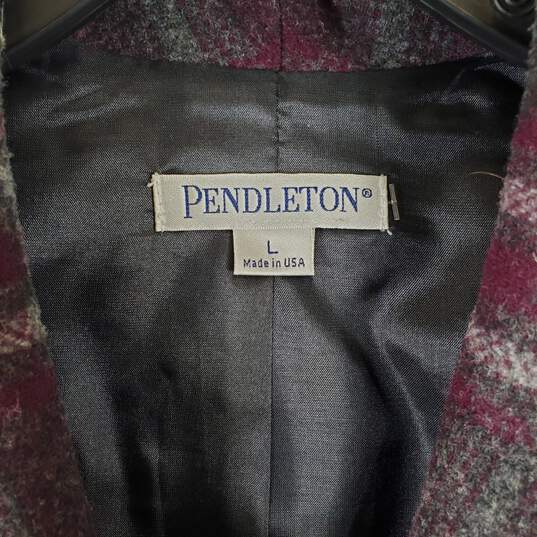 Pendleton Women Plaid Wool Belted Vest L image number 3