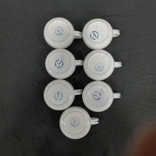 7pc Set of Poppytrails Provincial Blue Ceramic Mugs image number 3