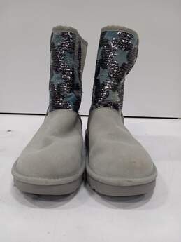 Ugg Women's S/N 1111029 Gray Sequin Stars Classic Short Boots Size 9 alternative image