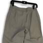 Womens Gray Flat Front Slash Pocket Straight Leg Formal Dress Pants Size 4 image number 4