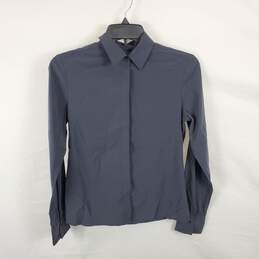 Emporio Armani Women Blue Button Up Shirt Sz 4
