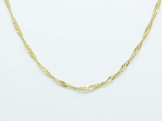 14K Yellow Gold Twisted Chain Necklace 5.3g image number 2