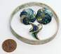 Vintage Taxco Mexican Modernist 925 Abalone Swirl Scroll Jewelry 34.5g image number 6