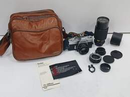 Minolta SRT201 SLR Film Camera w/ Accessories