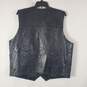 Men's Black Leather Vest SZ XL image number 4
