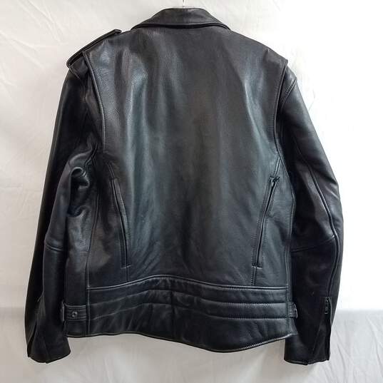 Black Bucati Leather Mean's Leather Motorcycle Jacket Size 48 image number 2