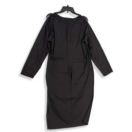 NWT Womens Black Cold Shoulder V-Neck Back Zip Sheath Dress Size 18/20 alternative image