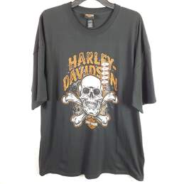 Harley Davidson Men Black Skull T Shirt XXL NWT