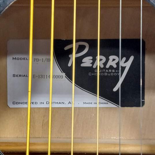 Perry Black 6 String Acoustic Guitar w/ Case image number 4