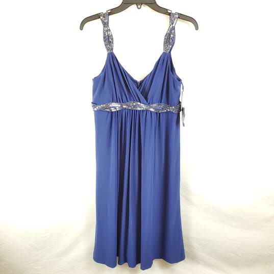 Jones New York Women Blue Sequin Dress Sz 8 NWT image number 6