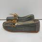 Minnetonka Women's Grey Moccasin Bow Canvas Slip On Shoes Size 9.5 image number 1