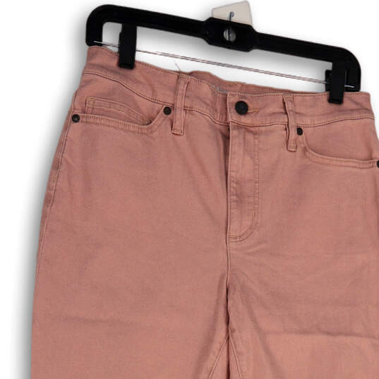 Womens Pink Denim Medium Wash Pockets Stretch Straight Leg Jeans Size 10 image number 3