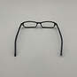 Womens Black Full-Rim Frame Clear Glasses Rectangular Eyeglasses W/ Case image number 4