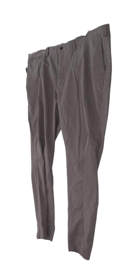 NWT Polo Ralph Lauren Mens Gray Pockets Flat Front Chino Pants Size 46BX32 image number 1