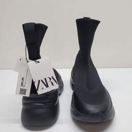 Zara Women's Fabric Hight-Top Sneaker  Boots Size 8