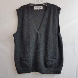 Men's Charcoal gray wool blend sweater vest size 42