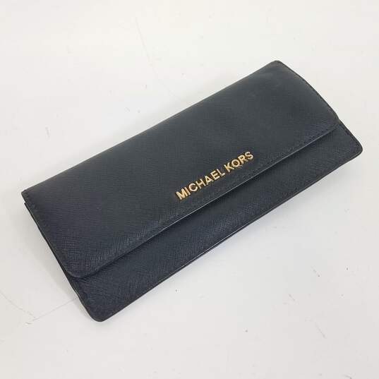 Michael Kors Saffiano Leather Wallet Black image number 7