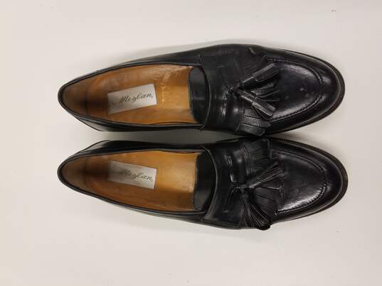 Men's Mezlan Santander Umbranil Leather Kiltie Tassle Loafers, Black, Spain, Size 9 image number 5