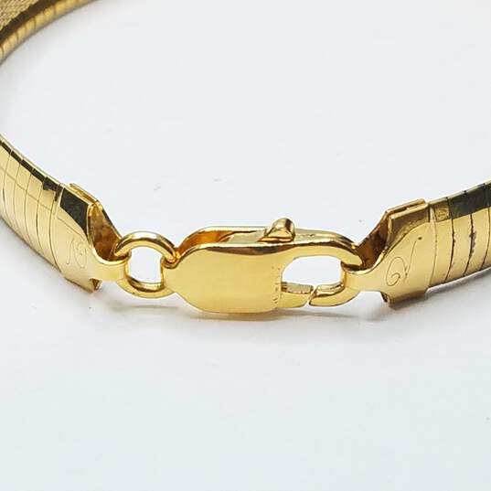 Veronese Collection Gold Over Sterling Omega Link 7" Bracelet In Box 13.7g image number 8