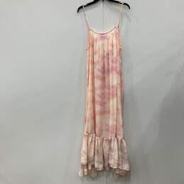 NWT Intimately Womens Pink Tie Dye Spaghetti Strap Midi Slip Dress Size L alternative image