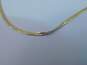14K Yellow Gold Herringbone Chain Necklace for Repair 1.9g image number 3