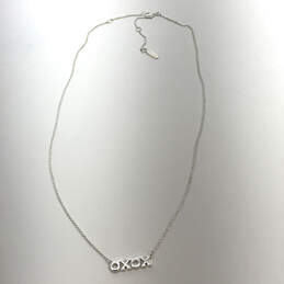 Designer Stella & Dot Silver-Tone XOXO Crystal Fashion Pendant Necklace alternative image