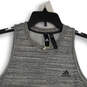 Womens Gray Round Neck Sleeveless Side Slit Pullover Tank Top Size XL image number 3