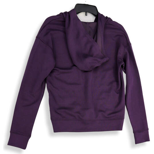 Womens Purple Regular Fit Pockets Long Sleeve Pullover Hoodie Size XS image number 2