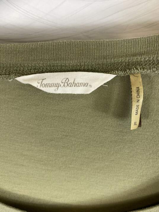 Tommy Bahama Welcome Green Scoop Neck Blouse XL image number 3