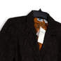 NWT Womens Brown Black Long Sleeve Notch Lapel Three Button Blazer Size 1 image number 3