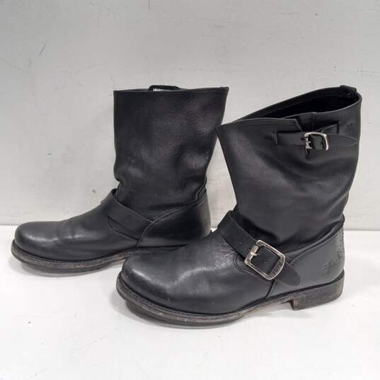 Frye LEater Riding Style Slip-On Leather Boots image number 3