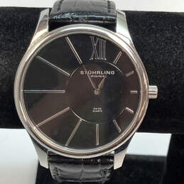 Designer Stuhrling Original Silver-Tone Stainless Steel Analog Wristwatch