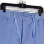 NWT Mens Blue Flat Front Elastic Waist Flap Pocket Drawstring Cargo Shorts Size M image number 3