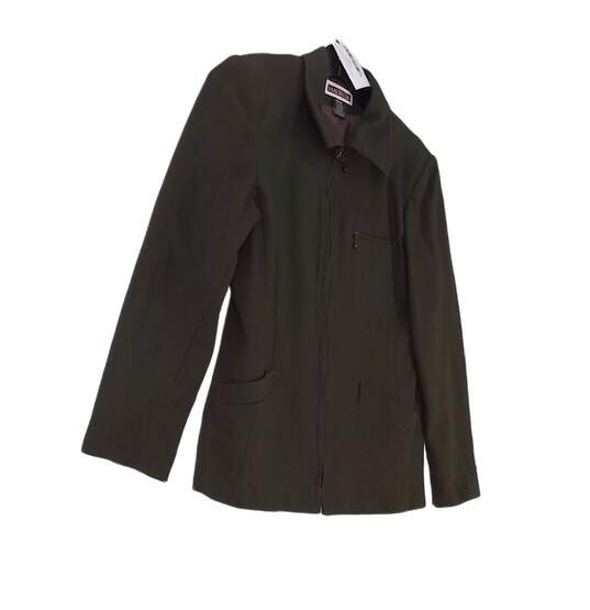 Women's Long Sleeve Pockets Collared Full Zip Blazer Jacket Size Medium image number 3