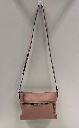 Kate Spade Pink Pebbled Leather Zip Crossbody Bag