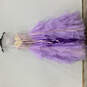 Womens Purple Beaded Round Neck Sleeveless Ruffled Maxi Dress Size 14 image number 2