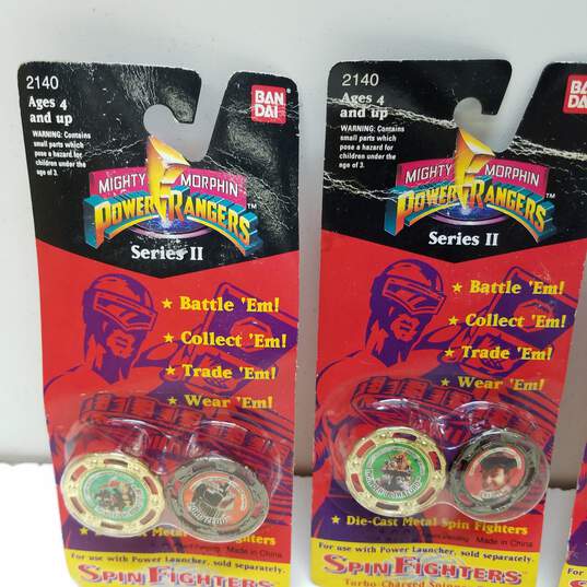 1994 Bandai Mighty Morphin Power Rangers Die-Cast Spin Fighters Turbo-Charged Spinner Tops Series 2 (Set Of 3) image number 5