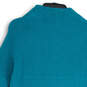 Womens Blue Knitted Turtleneck Long Sleeve Pullover Sweater Size M image number 4