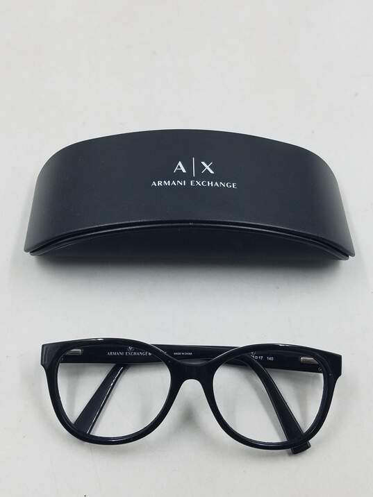 Armani Exchange Black Oval Eyeglasses image number 1