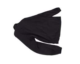 Mens Black Long Sleeve Casual Fleece Full Zip Jacket Size Large