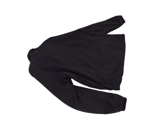 Mens Black Long Sleeve Casual Fleece Full Zip Jacket Size Large image number 1